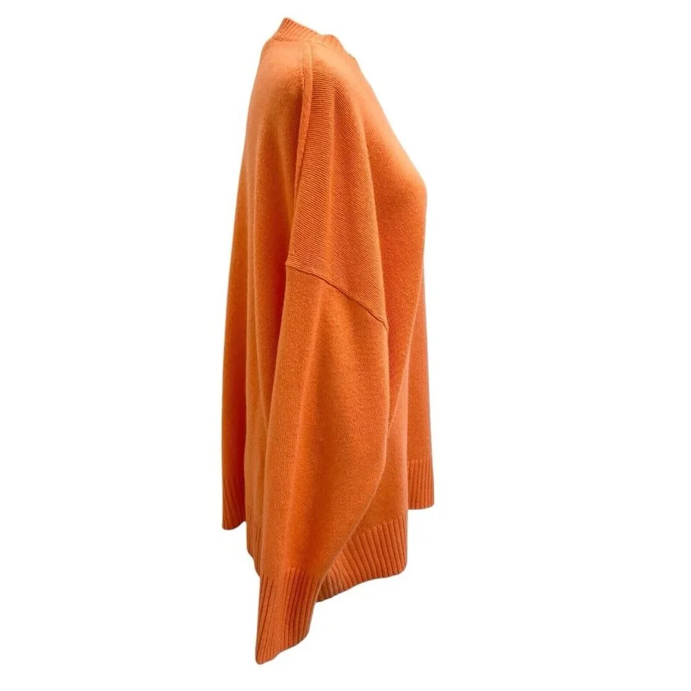 COS 100% Cashmere Relaxed Oversized Knit Sweater Coral Orange size Large - Picture 3 of 7